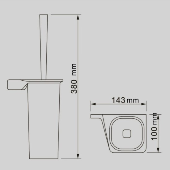 Аксесоар за баня » БРИЯНА- Четка за тоалетна чиния INTERCERAMIC