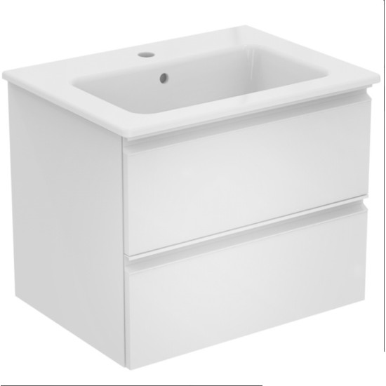 Ideal Standard K8698WG Connect E Комплект стенен шкаф за баня с мивка, 625х470х505мм, бял гланц